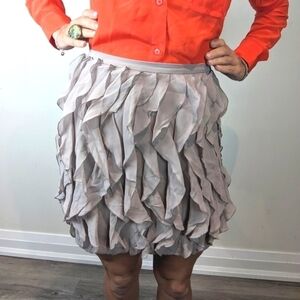 Club Monaco Silk Grey Short Skirt Size 0